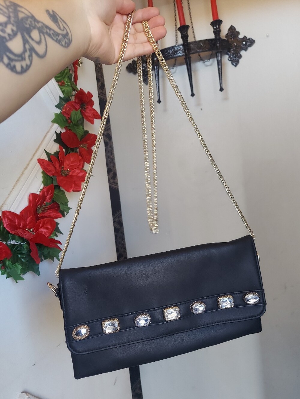 Steve Madden Bamulet Black Clutch 💎💍🖤